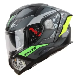 IGNYTE IGN-4 MAC Glossy Black Grey Helmet