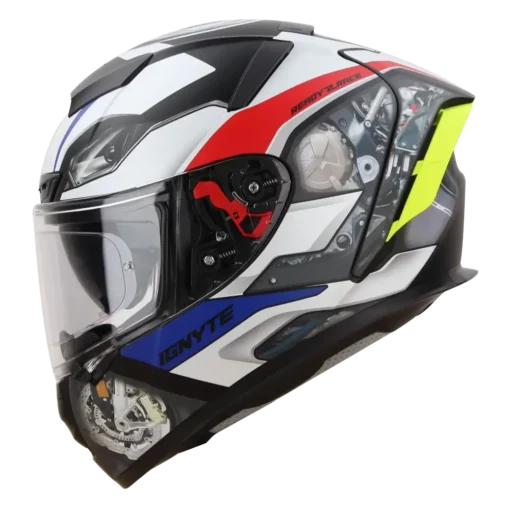 IGNYTE IGN-4 MAC Glossy Black White Helmet