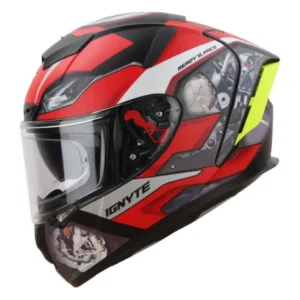 IGNYTE IGN-4 MAC ISS GLOSS Black Red Helmet