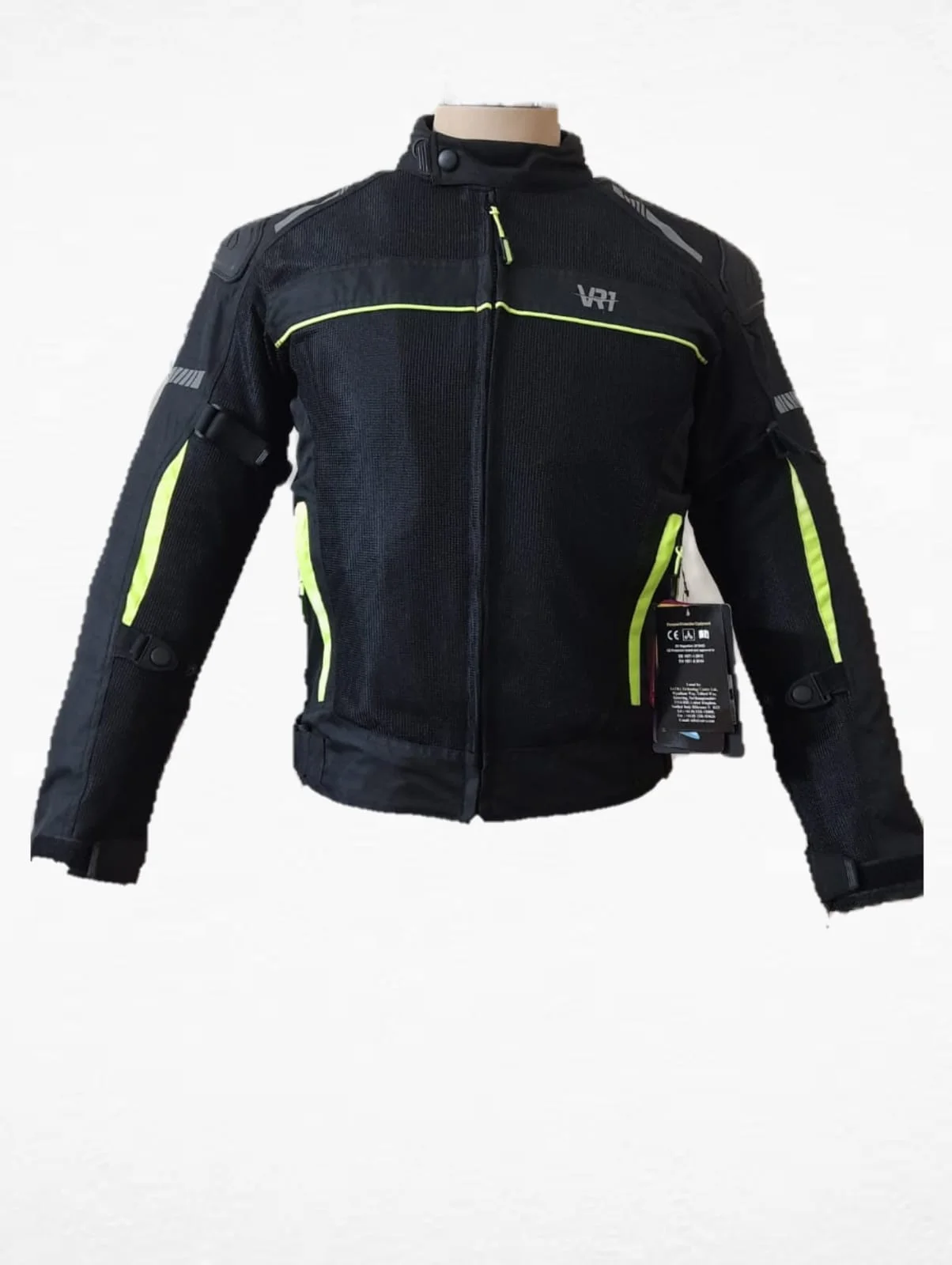 VR J02 Riding Jacket Black Neon