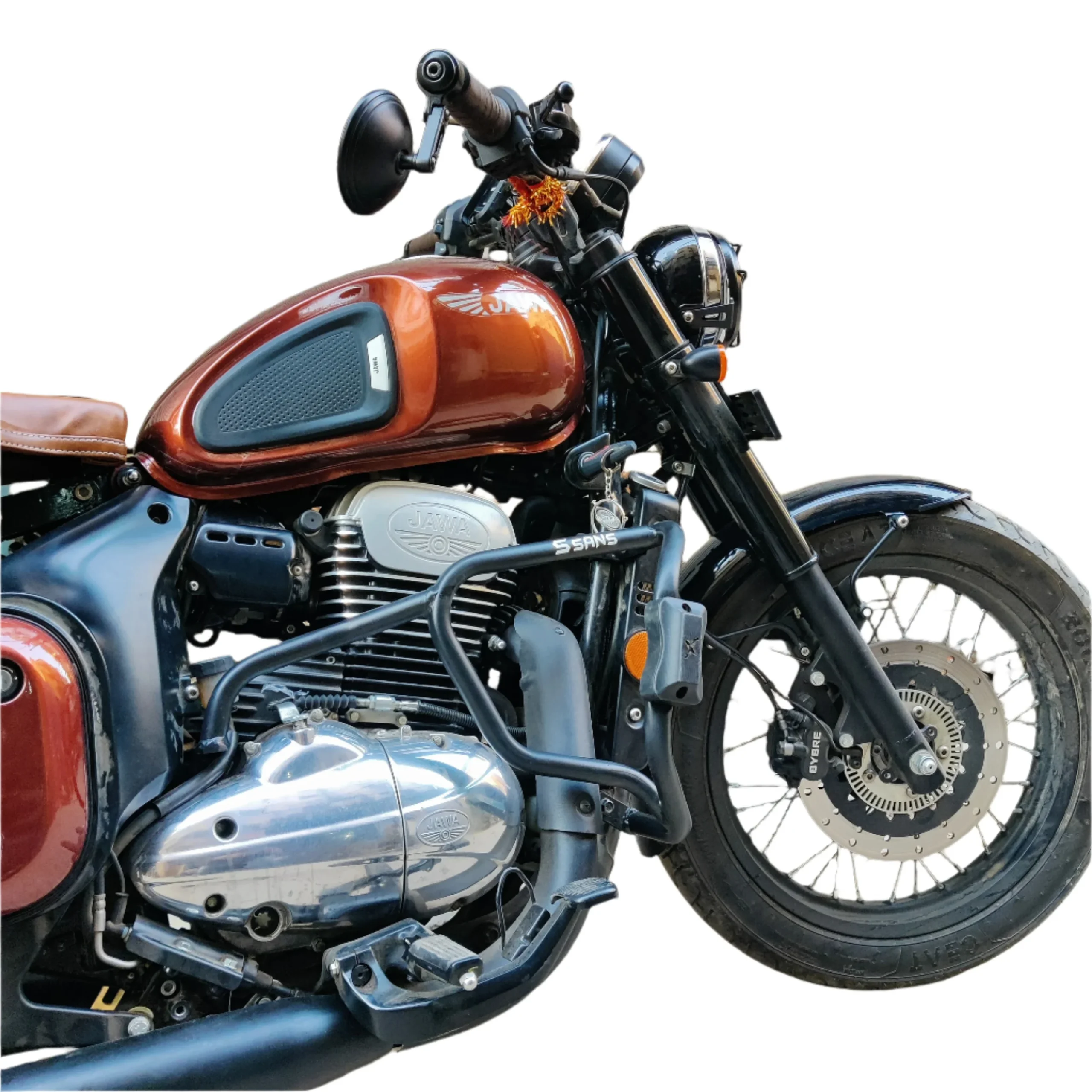 Tripod Crash Guard with Delrin (Flat) Sliders for Yezdi Scrambler & Jawa 42 Bobber T2 - Image 10