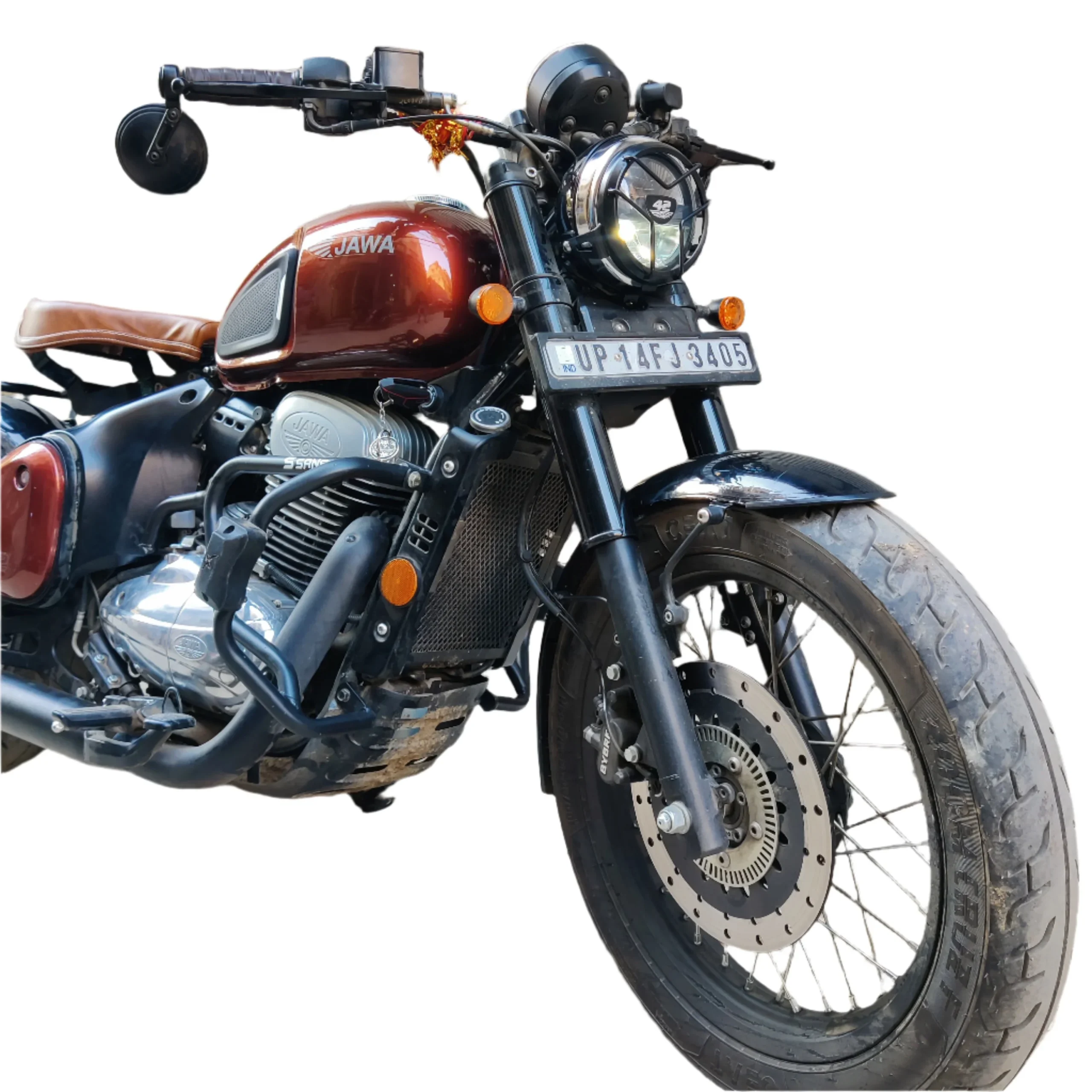 Tripod Crash Guard with Delrin (Flat) Sliders for Yezdi Scrambler & Jawa 42 Bobber T2 - Image 11