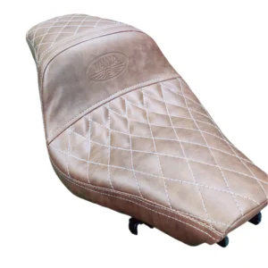 Premium Black Leather Cushion Seat for Jawa 42 Bobber with 120kg Capacity