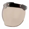 Smoke-tinted Axor Jet bubble visor for vintage-style open-face motorcycle helmets.