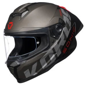 KORDA SONIC ZHARK HELMET GREY & RED