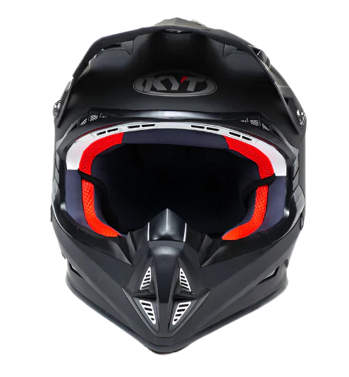 KYT MX Jumpshot Plain Gloss Black Helmet - Image 4