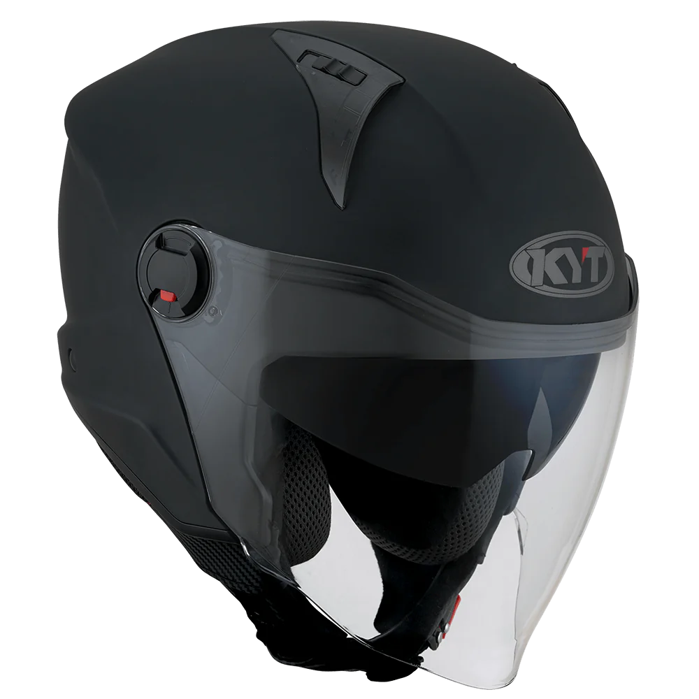 KYT D City Plain Matt Black Helmet - Image 2
