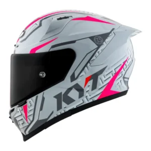 KYT Striker #02 Gloss Asphalt Grey Fuxia Helmet