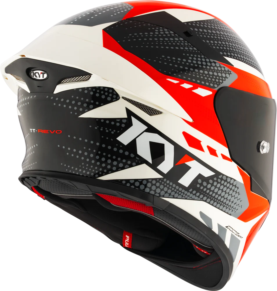 KYT TT Revo Gear Black Red Gloss Helmet - Image 5