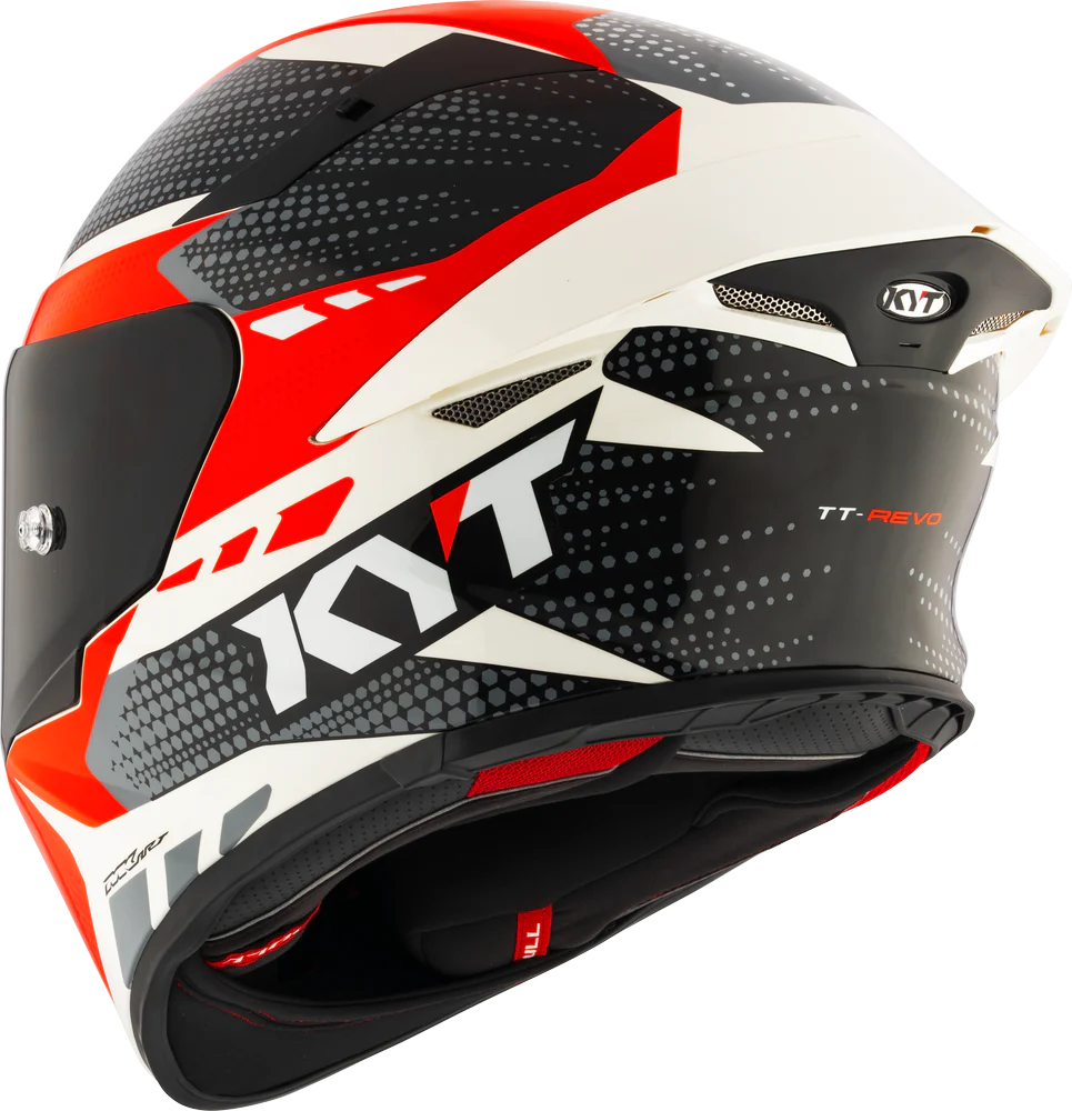 KYT TT Revo Gear Black Red Gloss Helmet - Image 4