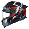 Korda Shockwave Chaos Helmet Red-Blue dual visor premium motorcycle helmet