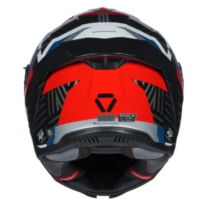 Korda Shockwave Chaos Helmet Red-Blue dual visor premium motorcycle helmet