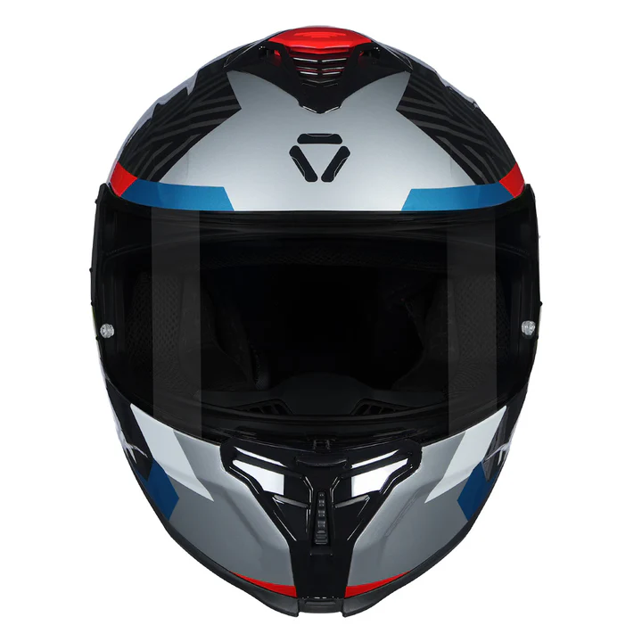 Korda Shockwave Chaos Helmet Red-Blue dual visor premium motorcycle helmet