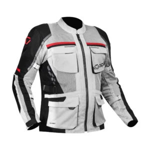 KORDA SUMMIT RIDING JACKET SILVER & RED