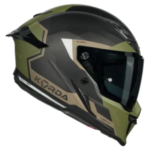 Korda Icon Lemur Helmet Military Green dual visor ECE certified premium riding helmet