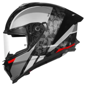 Korda Neo Creer Helmet Matt Red – Full Face ECE 22.06 Certified Helmet Front and Side View