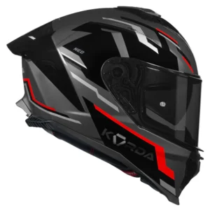 Korda Neo Fuego Helmet Black Red Dual Visor ECE Certified