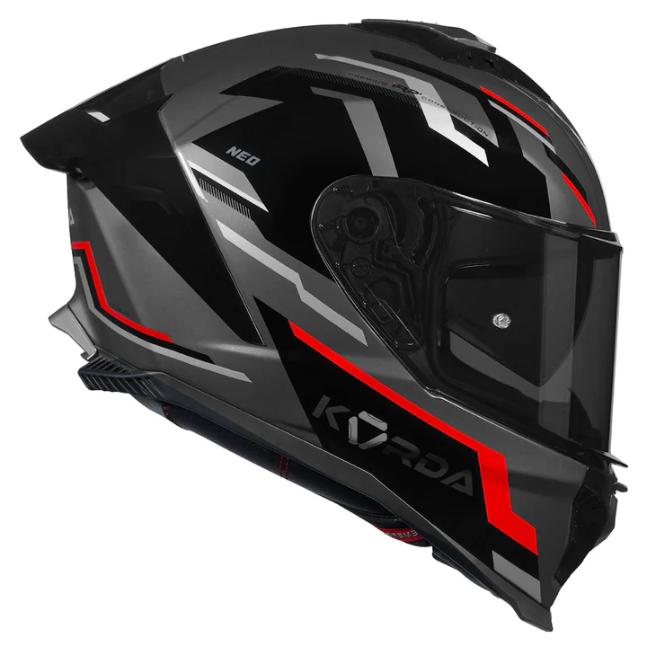 Korda Neo Fuego Helmet Black Red Dual Visor ECE Certified