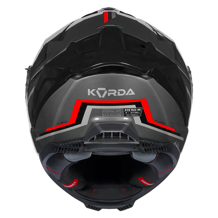 Korda Neo Fuego Helmet Black Red Dual Visor ECE Certified