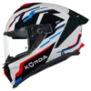 Korda Neo Fuego Helmet White Red Blue full face dual visor ECE certified helmet