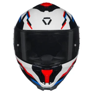 Korda Neo Fuego Helmet White Red Blue full face dual visor ECE certified helmet
