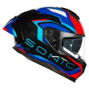 Korda Sonic GP Roadlion Helmet Gloss Red Front and Side View