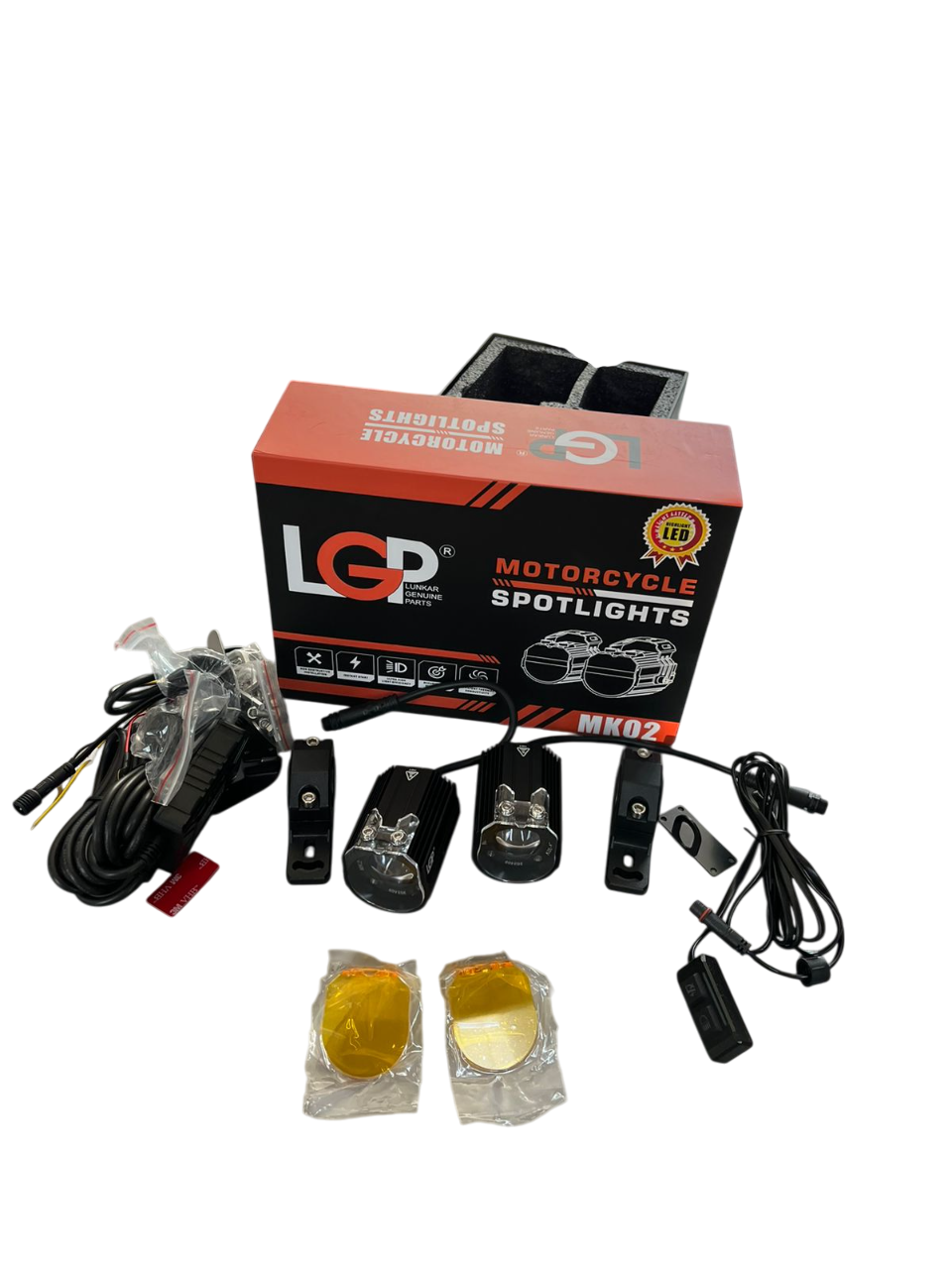LGP Mk02 Spotlight Ip67 Waterproof Auxiliary Lights With With Harness Compatible For All Motorcycles And Cars-Premium-LGP11126 - Image 9