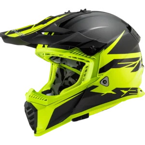 LS2 MX437 FAST EVO ROAR MATT-GLOSS BLACK Yellow