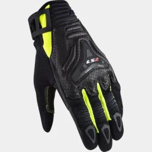 LS2 ALL TERRAIN MAN RIDING GLOVES BLACK H-V YELLOW