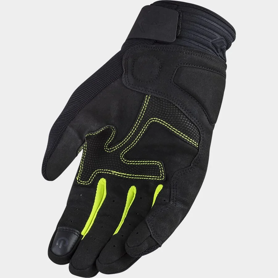 LS2 ALL TERRAIN MAN RIDING GLOVES BLACK H-V YELLOW - Image 2