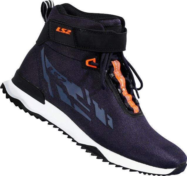 LS2 Acrux Motocycle Shoes – Blue/Orange - Image 2