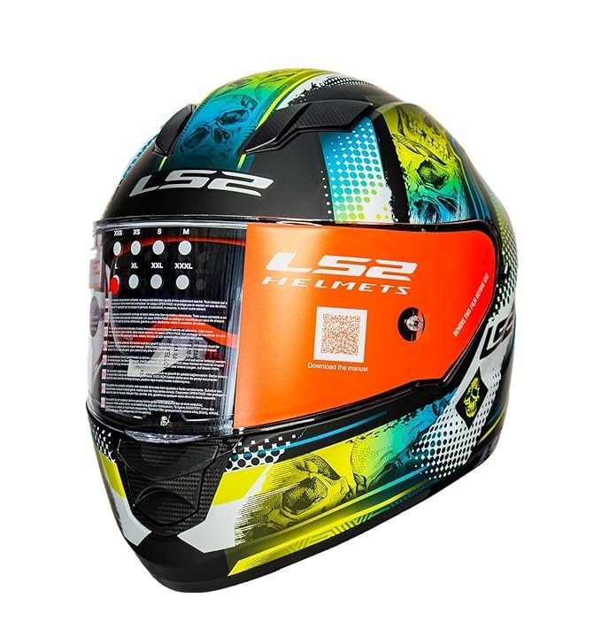LS2 FF320 Stream Evo Mara Black H-vis Yellow D-ring Helmet - Image 3