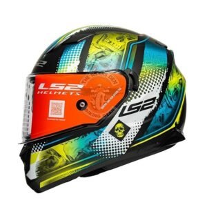 LS2 FF320 Stream Evo Mara Black H-vis Yellow D-ring Helmet