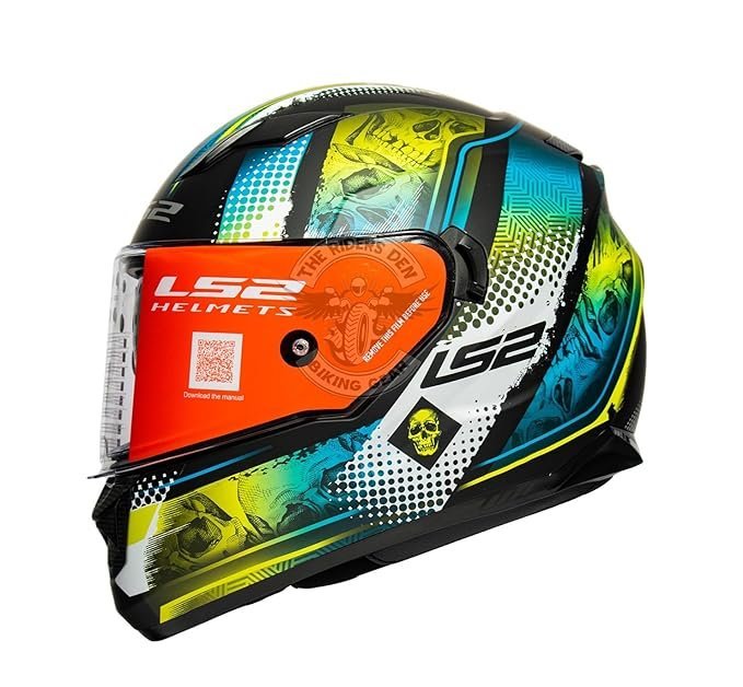 LS2 FF320 Stream Evo Mara Black H-vis Yellow D-ring Helmet
