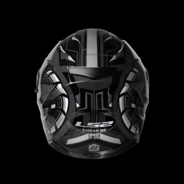 LS2 FF320 Stream Evo Zuko Black Grey Gloss Helmet - Image 2
