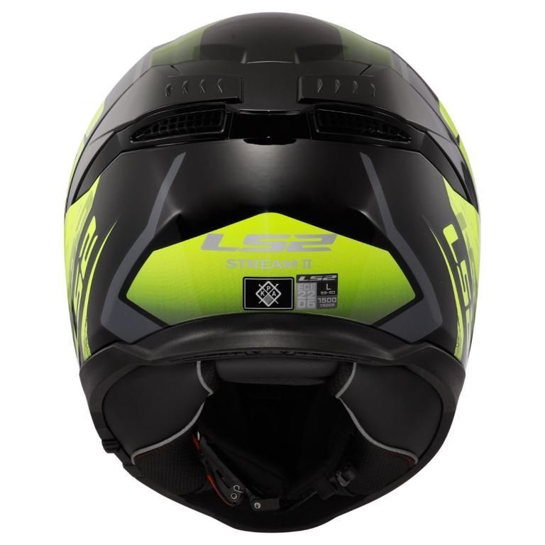 LS2 FF320 Stream II Evo Fury Black HV Yellow-06 – Helmet - Image 4