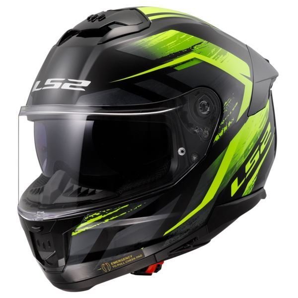 LS2 FF320 Stream II Evo Fury Black HV Yellow-06 – Helmet