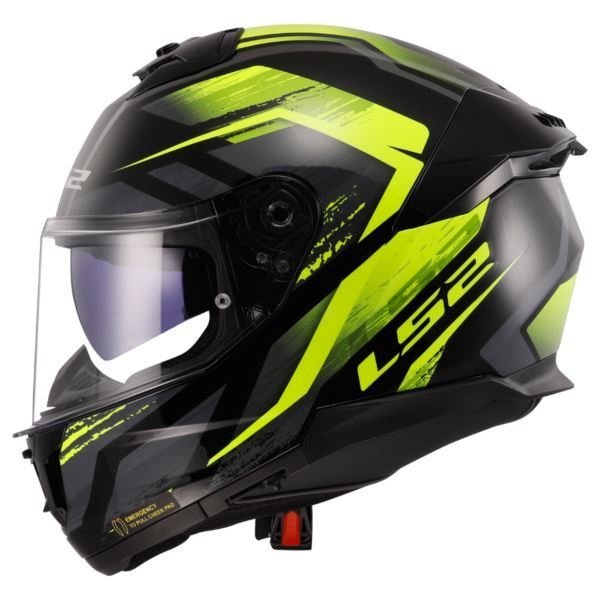 LS2 FF320 Stream II Evo Fury Black HV Yellow-06 – Helmet - Image 2