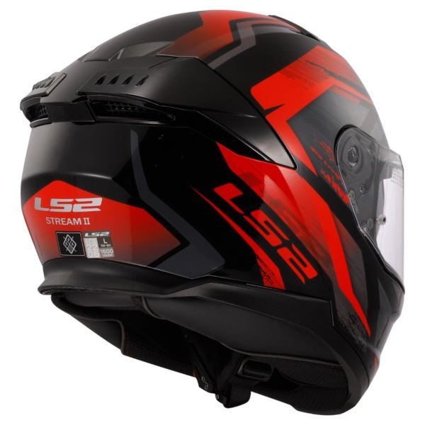 LS2 FF320 Stream II Evo Fury Black Red-06 – Helmet - Image 3