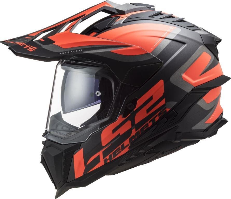 LS2 MX701 Explorer Alter Matt Black Fl.orange-06 Helmet