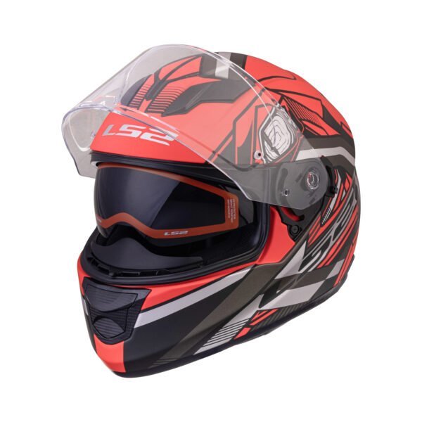 LS2 FF320 Stream Evo Reflex Red Black 7c Helmet - Image 2