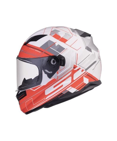 LS2 FF320 Stream Evo Scape Matt White Red Helmet - Image 3