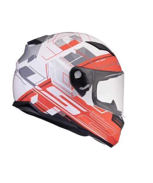 LS2 FF320 Stream Evo Scape Matt White Red Helmet - Image 2