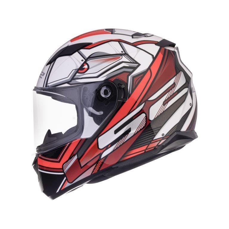 LS2 FF320 Stream Evo Xdron White Red Helmet - Image 6