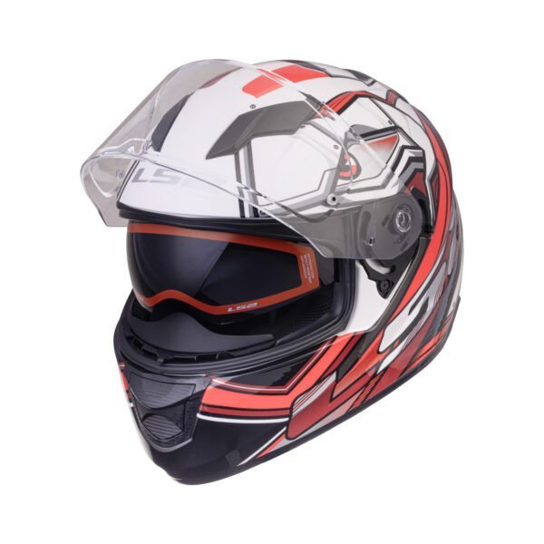 LS2 FF320 Stream Evo Xdron White Red Helmet - Image 5
