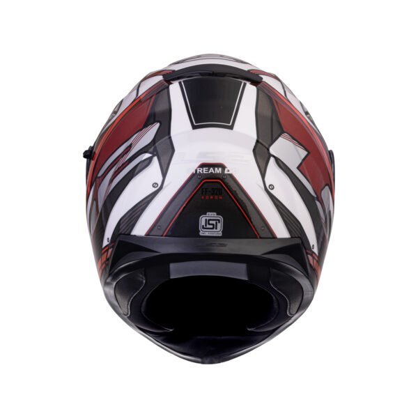 LS2 FF320 Stream Evo Xdron White Red Helmet - Image 4