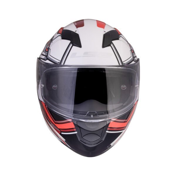 LS2 FF320 Stream Evo Xdron White Red Helmet - Image 2
