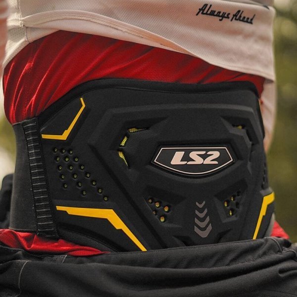 LS2 Koku Kidney Belt Black Hi-vi Yellow - Image 5