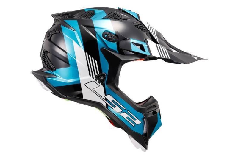 LS2 MX470 Subverter Max Matt Black Turqupsie-Helmet - Image 2