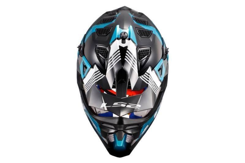 LS2 MX470 Subverter Max Matt Black Turqupsie-Helmet - Image 4